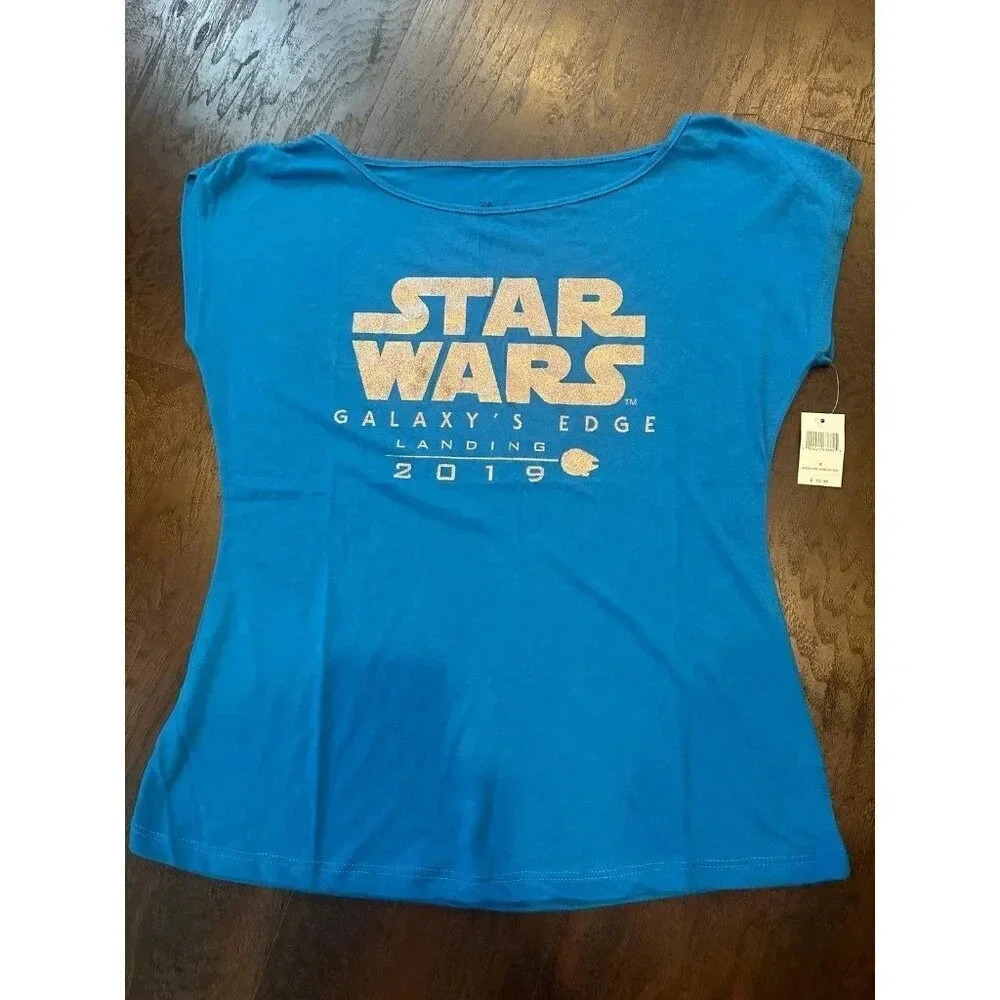 Nwt Disney Parks Women's Star Wars Galaxies Edge Landing 2019‎ T Shirt  b19